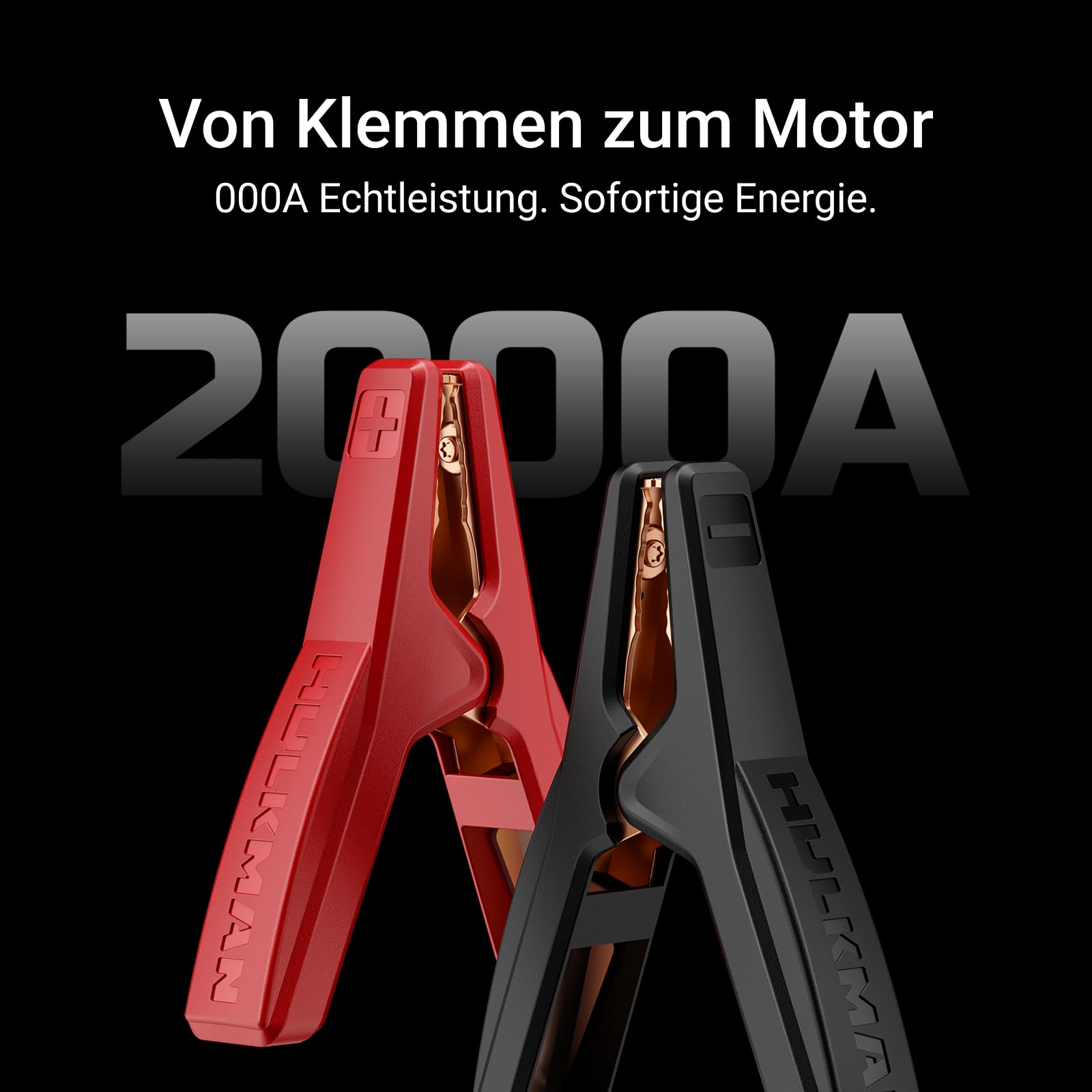 HULKMAN Alpha85 Jump Starter 2000 Amp 20000mAh Car Starter Lithium Portable Car Battery Booster Pack for up to 8.5 Liter Gasoline and 6 Liter Diesel Engines