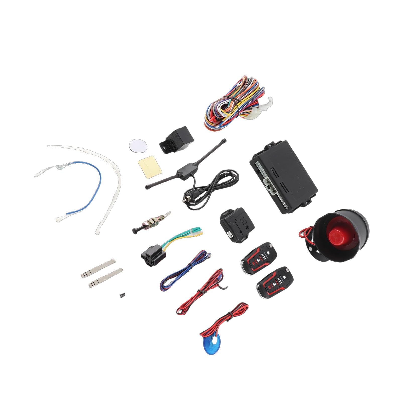 HEEPDD de Entrada sin Llave Universal para Coche de 12V con Parada de Arranque Remoto y Alarma Inmovilizador de Motor Antirrobo para Vehículos