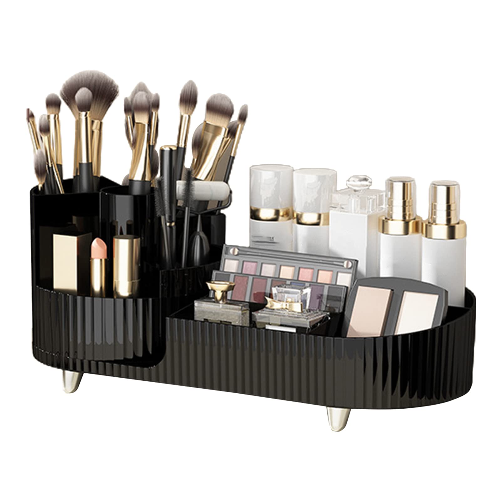 YROHGKPN Desktop Cosmetic Storage Box Rotatable Eyeshadow Brush Lipsticks Multifunction Women Teenager Makeup Shelf Makeup Organizer