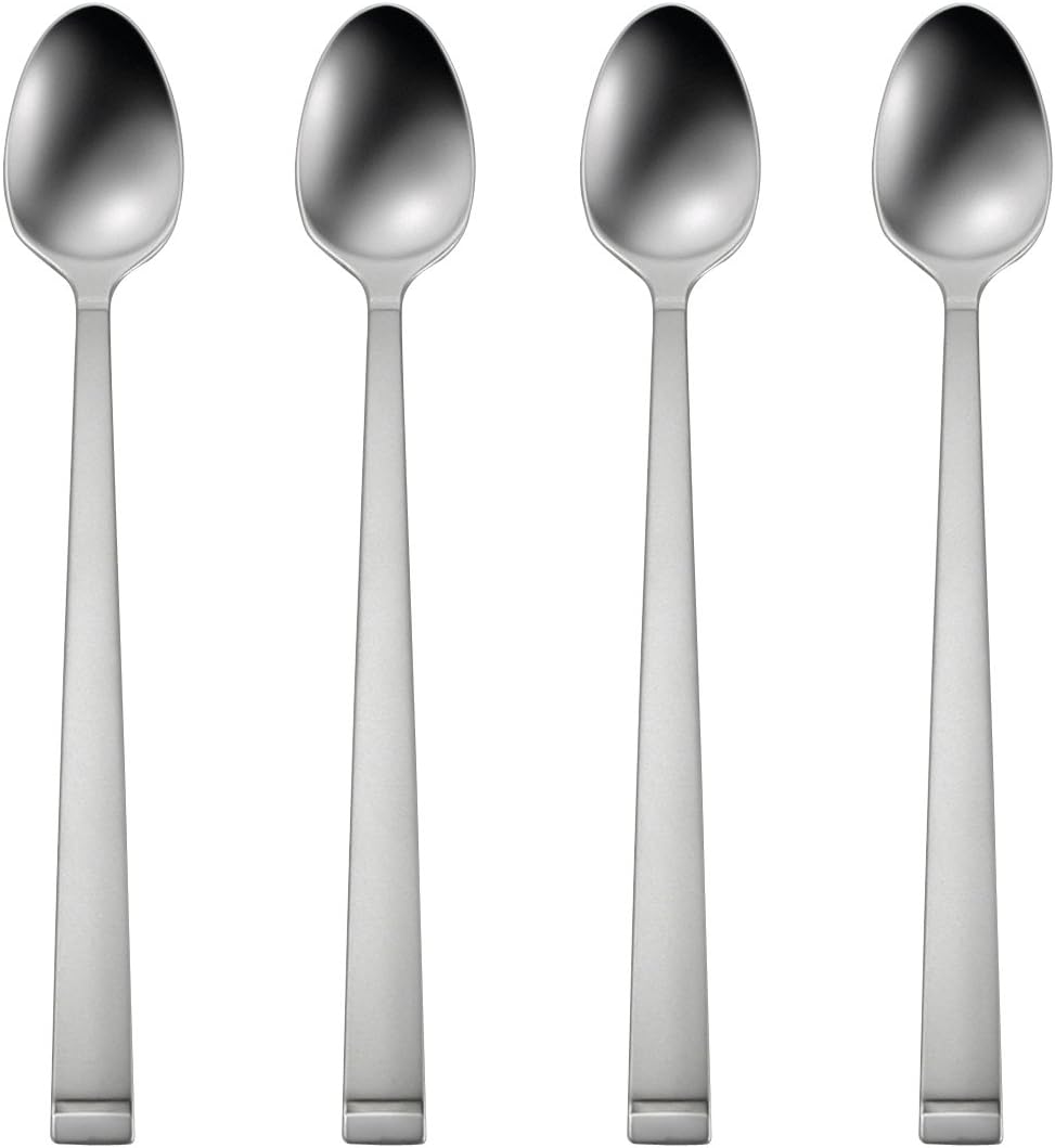 Oneida Sets of 4 Flatware Frost Iced Tea Spoons, Set of 4