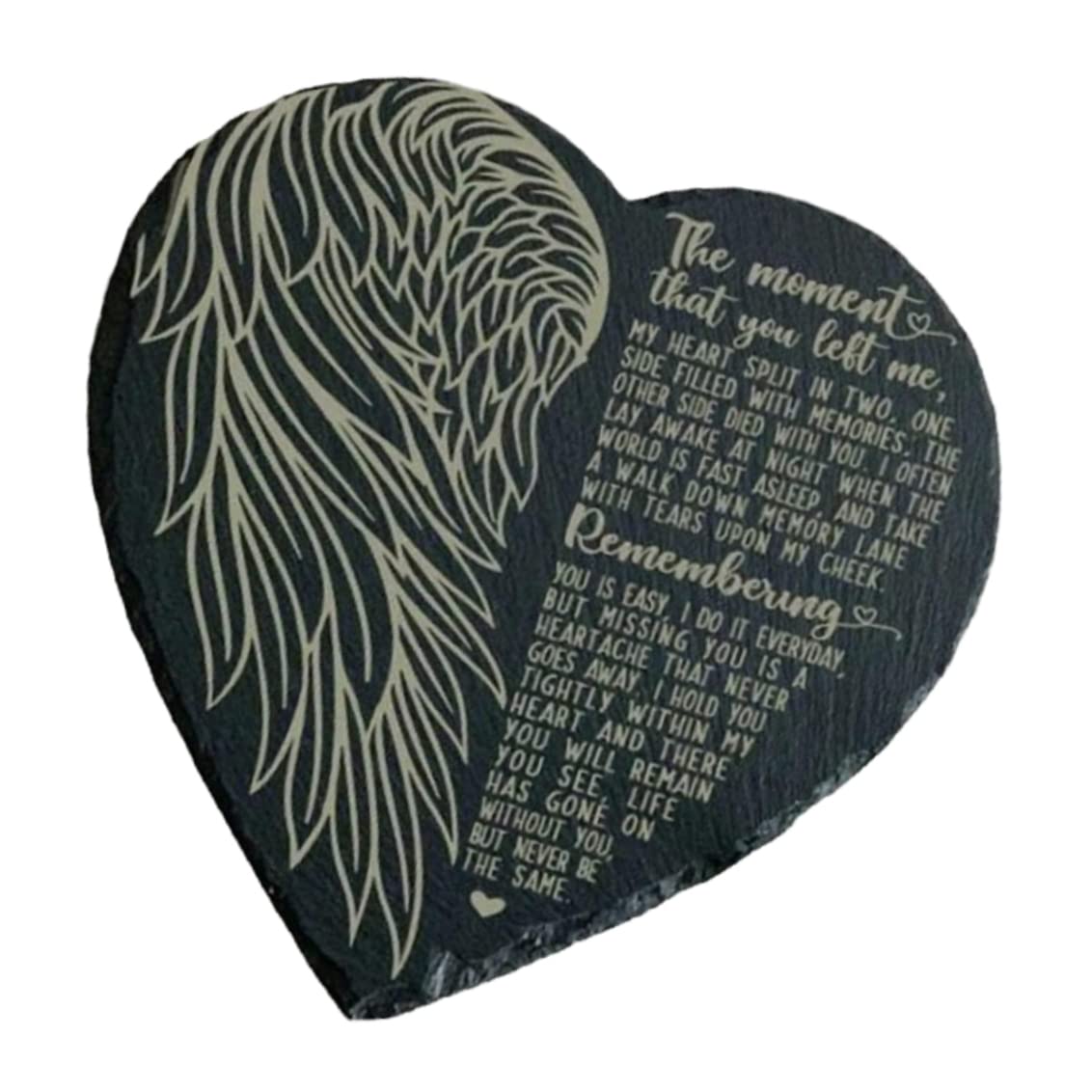 1pc Personnalize Memorial Stone Heart Stepping Stone Heart Memorial Stepping Stone Sympathie Garden Marker pour Le deuil Style3