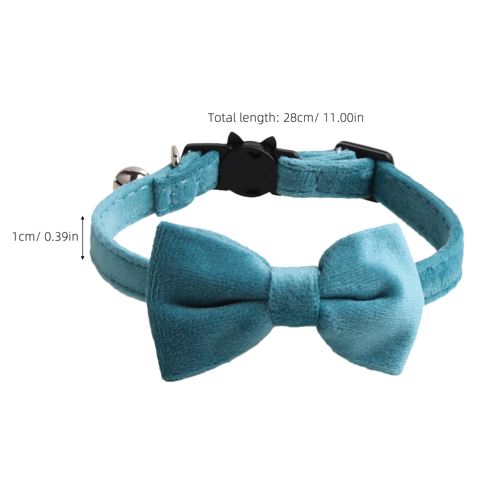 UPKOCH 4 Stück Teiliges Samtiges Katzenhalsband mit Glocke und Schleife Verstellbares Kätzchenhalsband für Kleine Haustiere Sicherer Abwurfverschluss Modisches Katzenzubehör für Alltag