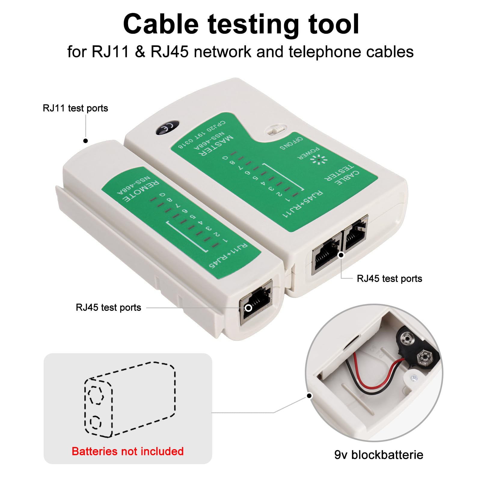 Pinza Crimpatrice RJ45, Strumenti Kit di Rete Professionali con 60Pcs Connettori RJ45 Passante e 60Pcs Stivali Protettivi, Tester Lan, Punzonatura LSA, Pinza a Taglio Laterale, Kit Crimpatore RJ45