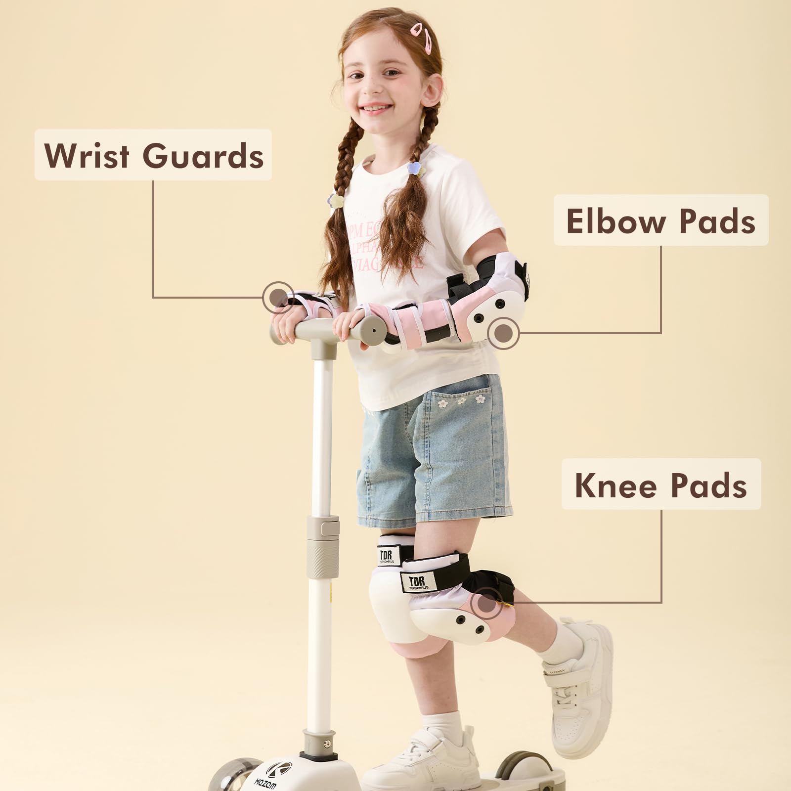 Protec Jr. Knee/Elbow/Wrist Combo Pad (Black)