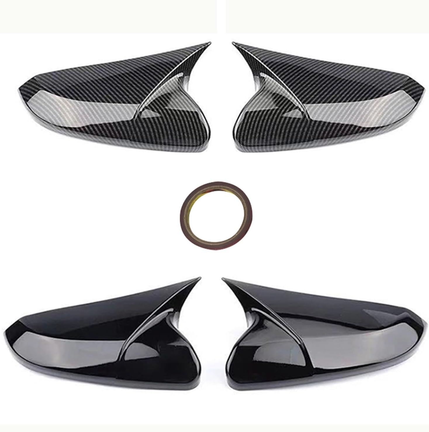 Side Rearview Mirror Cap Wing Mirror Cover Fit for Civic 2016 2017 2018 Car Accessories Rearview Mirror Cover (Color : Carbon Fiber Pattern, Size : .)