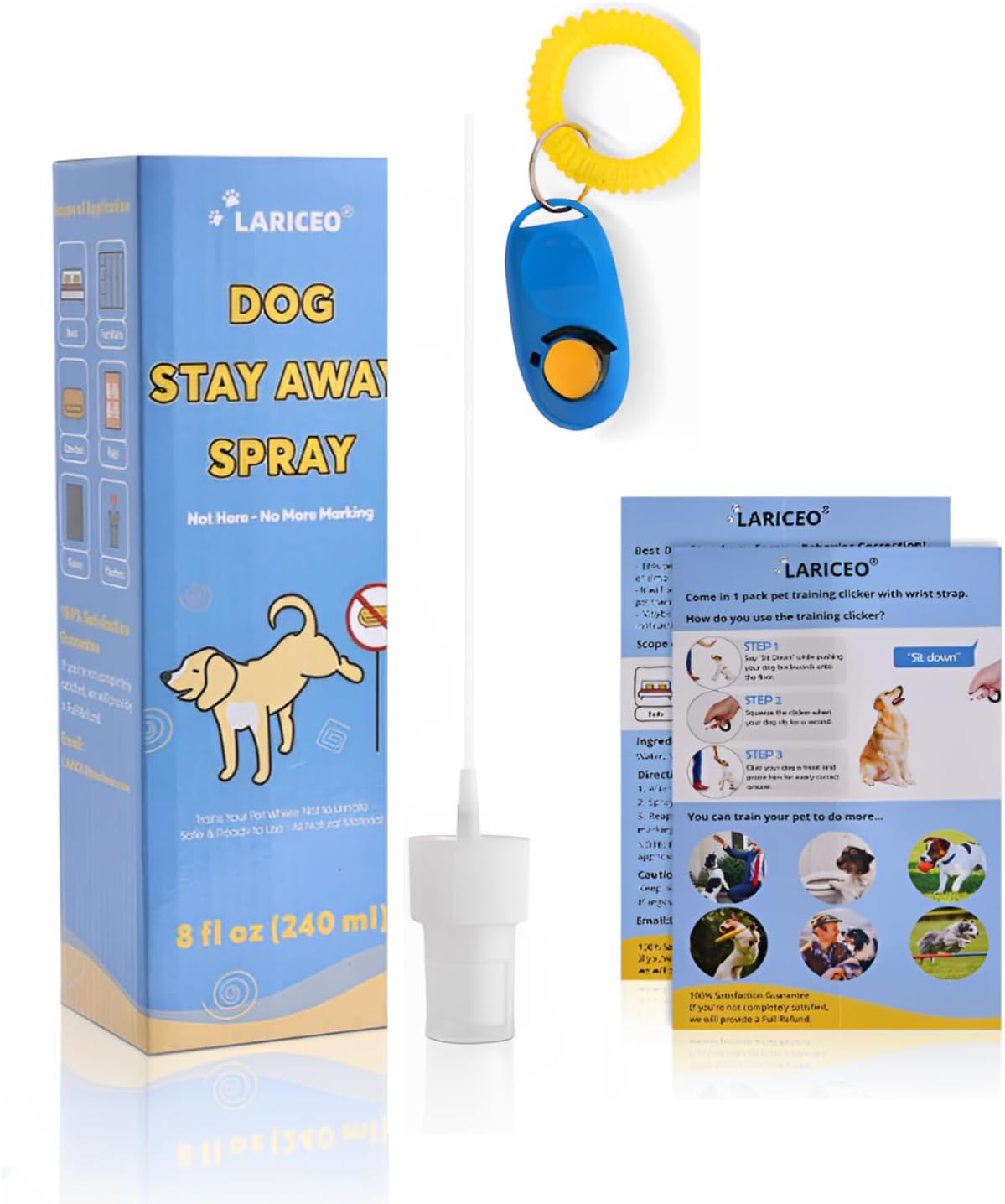 LARICEO Not Here Dog Spray, 8oz Training Spray for Dogs to