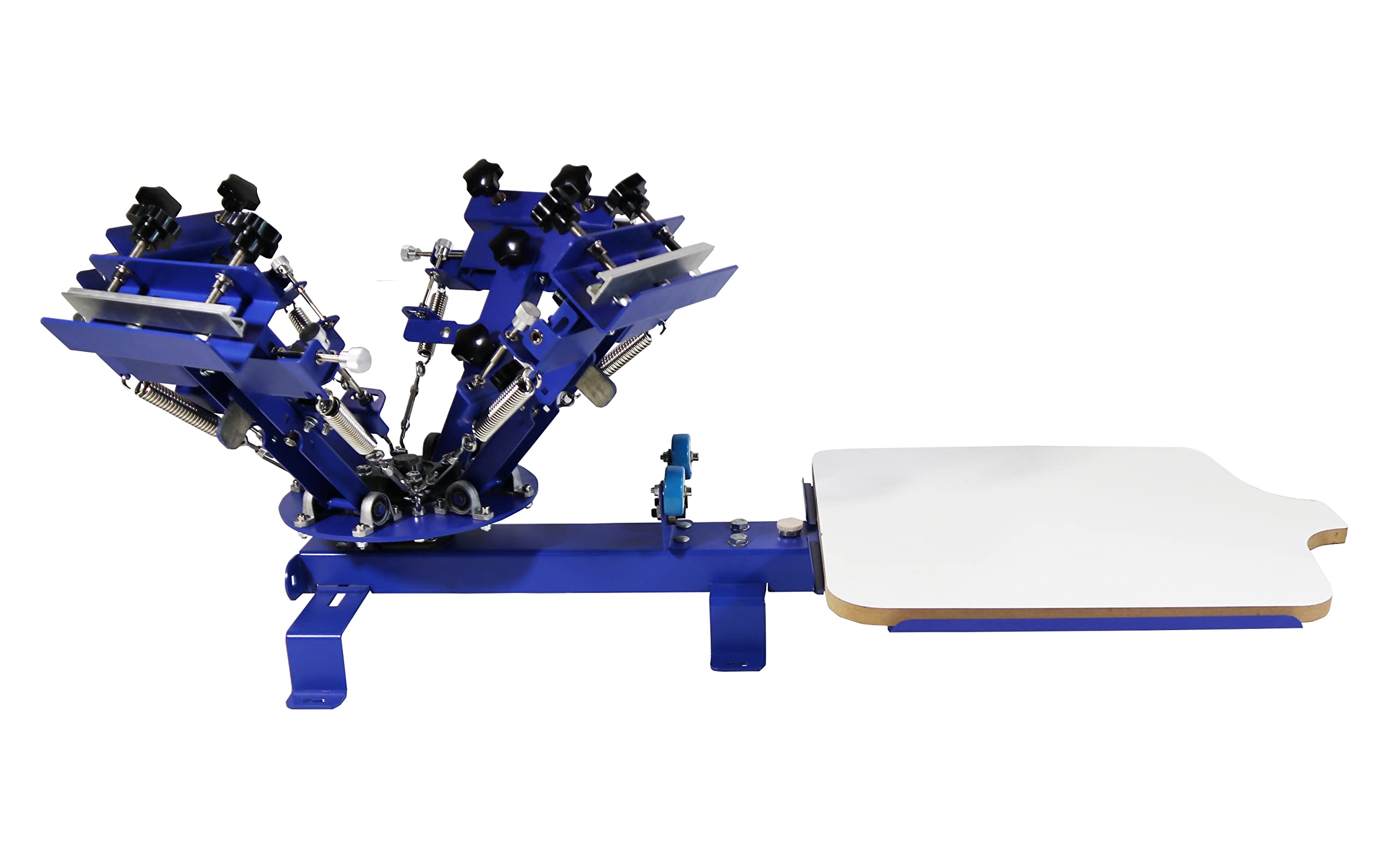 TECHTONGDA4 Color 1 Station Silk Screen Printing Machine, Tabletop Press for T-Shirt, Circuit Board, Alloy Steel, Modern Style, Unisex, Kid to Adult, Not Foldable