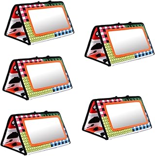 Totority 5 Peças Pingente De Espelho Divertido Livro De Tempo De Barriga Brinquedo Espelho De Banho Brinquedos De Tempo De Barriga Brinquedos De Carro De Bebê Brinquedos Para Bebês