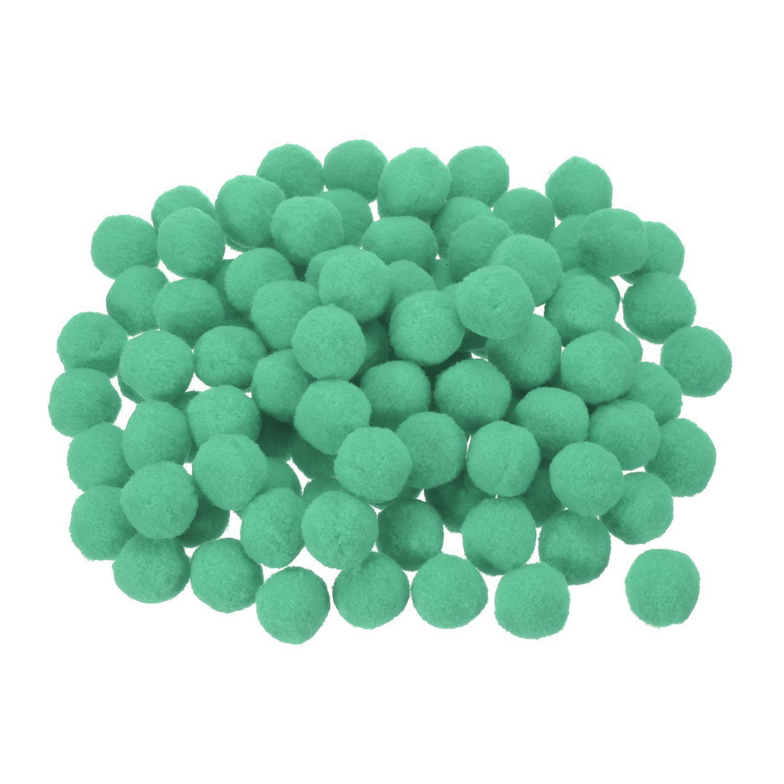 Unifizz 100Pcs Pom Felt Balls, 2cm Mint Green Fabric Pom Poms for Crafts, DIY Decor and Festive
