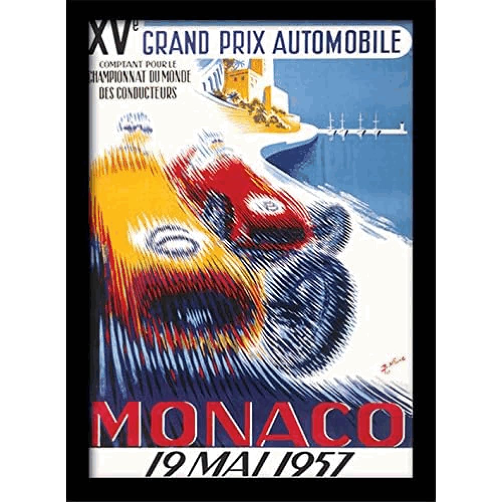 Pyramid International "Monaco (6)" Framed Print Memorabilia, Multi-Colour, 30 x 40 cm
