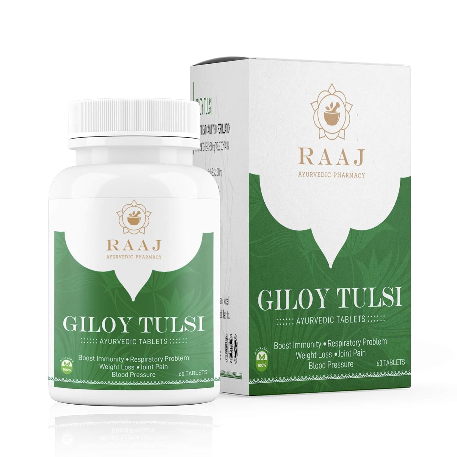Raaj Ayurvedic Pharmacy Giloy Tulsi Tablets - Natural Immunity Booster (Pack Of 3) (B0D9NZZVG8) Amazon Price History, Amazon Price Tracker