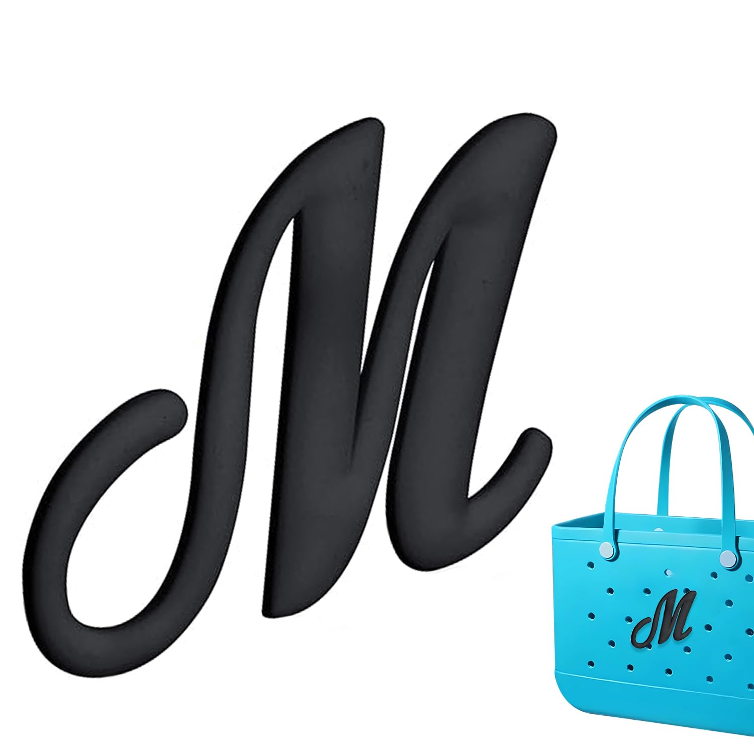 Bag Charms for Bogg Bag Accessories, Customizable Alphabet Letters for Bog Bag Original Models Rubber Beach Tote-(Pink/White/Black) Letters