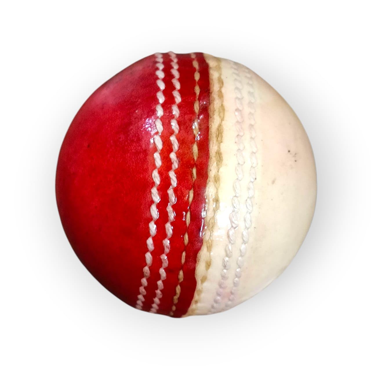 Cricket Club Leather Ball RED & White, 2 Piece-picture-24
