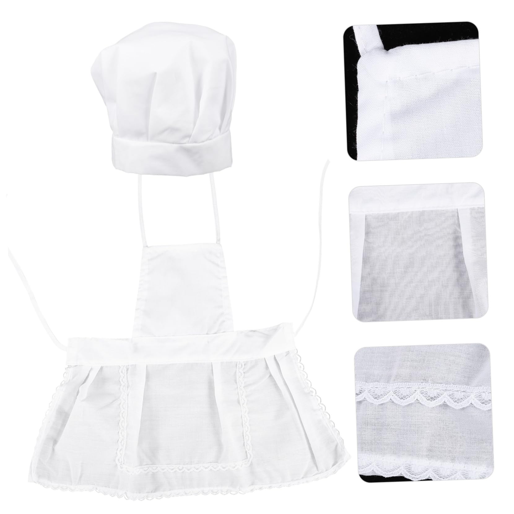Gogogmee Chef Hat Kitchen Apron Set Career Role Play for Boys and Girls Fun Cooking Experience