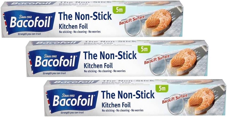 3 x 5 Meters x 30 centimetres Non Stick Kitchen Foil Easy to Use Cooking Baking Roasting Freezing Hot Food Ergonomic