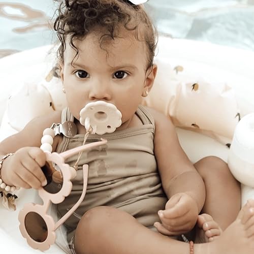 Miniatura 3 de Ali+Oli Estuche para chupete de silicona sin BPA (natural) y chupete de flores (juego de 2)