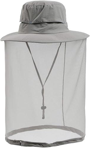 Comhats Sombreros de malla de nylon de malla de velo para hombres protección UV sol pescajardineríanavegación al aire libre