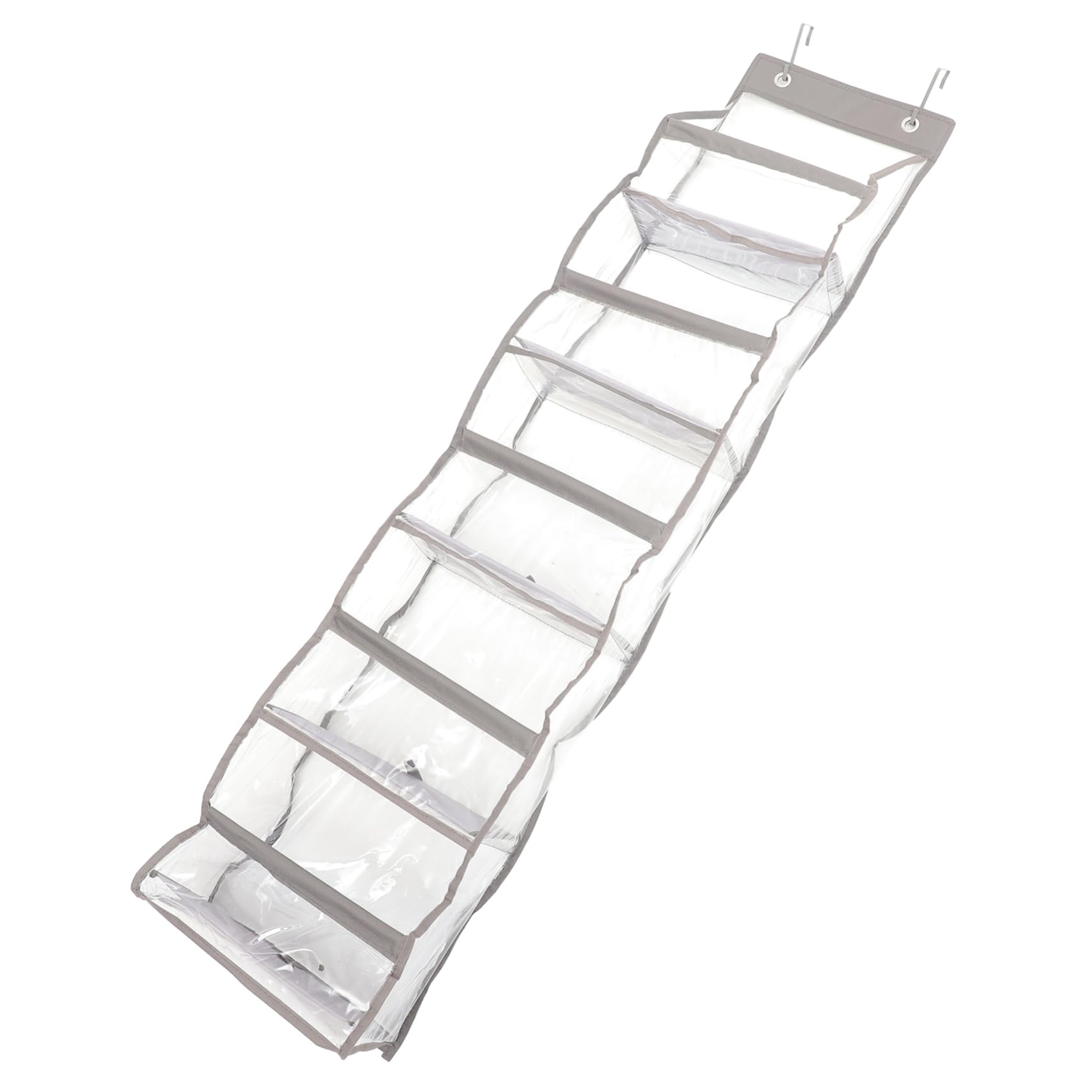 Vaguelly Bolsa de Almacenamiento Colgante Multi Capa Zapatos Organizador de Pared Transparente Práctico de Espacio sobre Puerta Material Oxford