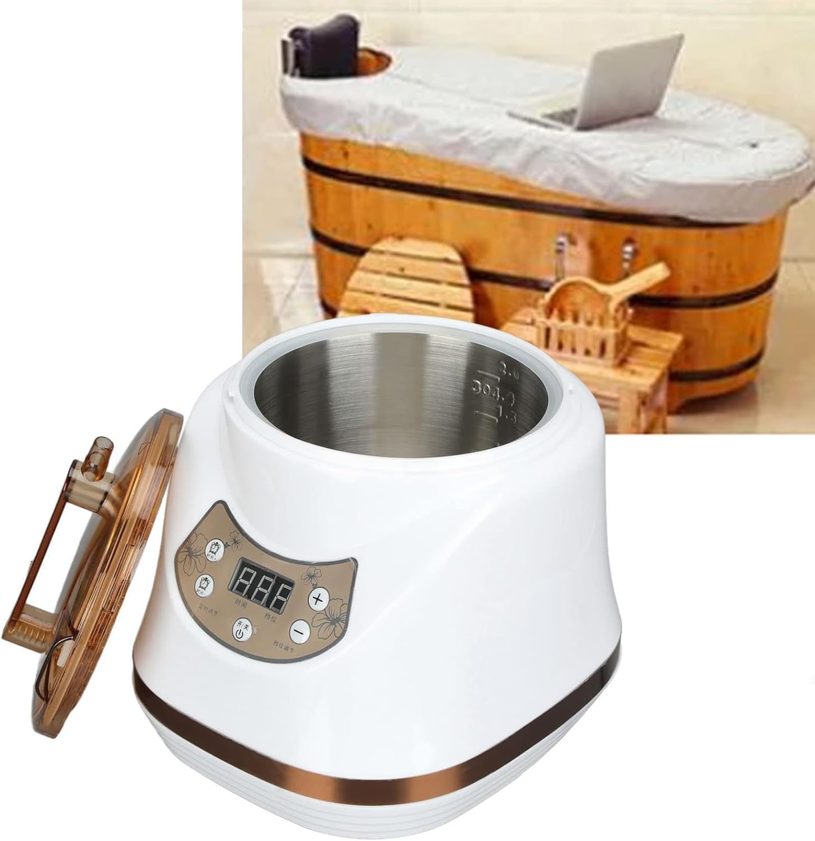 Sauna Parowa Do Terapii SPA, Generator Pary Do Sauny O Pojemności 2,5 L, Inteligentna Regulacja Czasu I Temperatury, Zapobieganie Spalaniu Na Sucho, Zapobieganie Wyciekom, W Celu Zmniejszenia