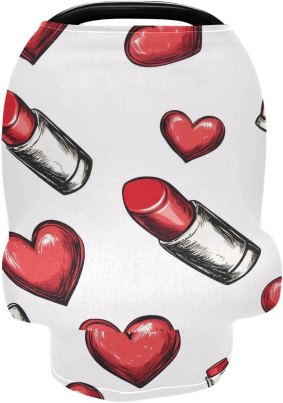 Lyeorm Lipstick and Hearts Car Seat Covers for Babies Breathable Nursing Breastfeeding Cover Multi-Use Infant Carseat Canopy and Stroller Cover for Boys Girls 5 619kz68IbsL. AC SL1500