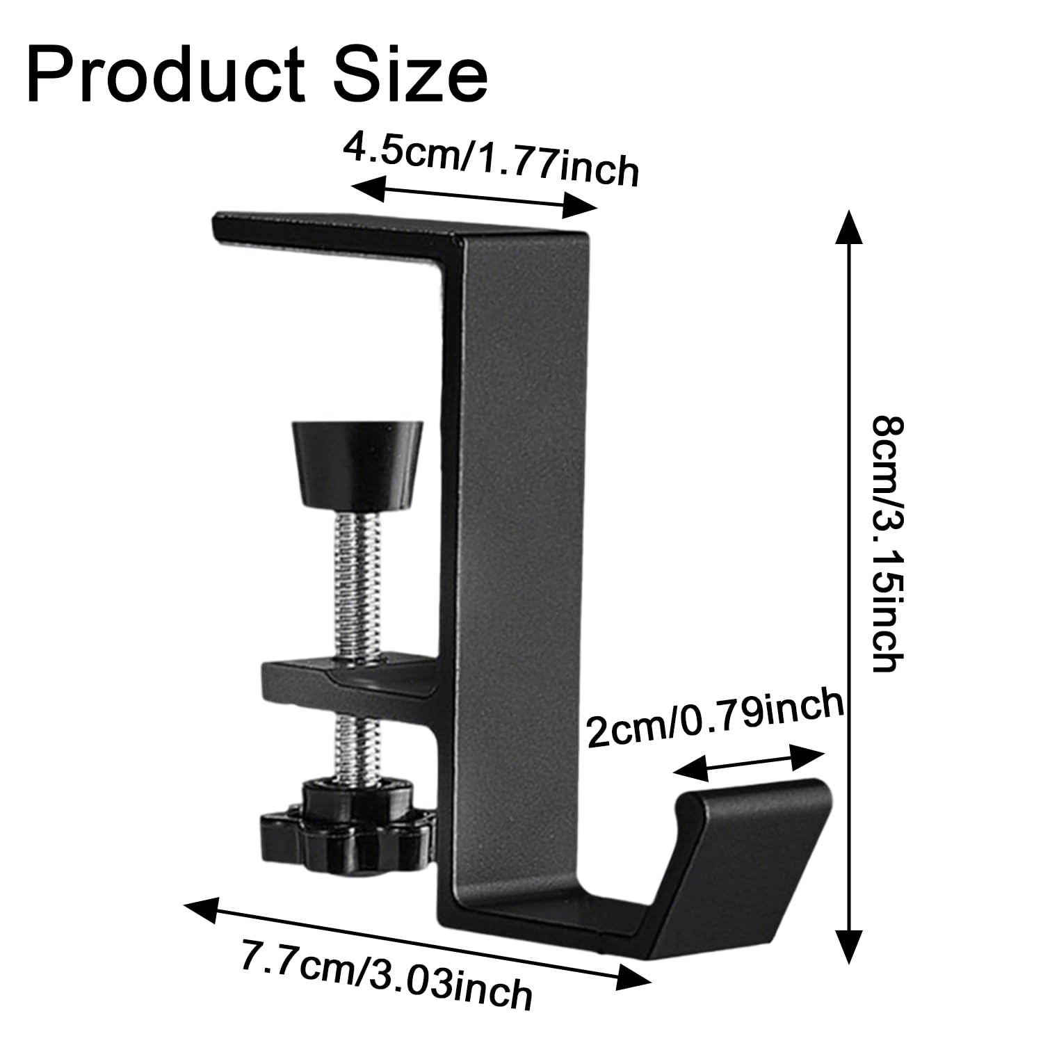 Crochet Bureau Réglable Lot 4 Accroche-sacs Réglables Lxoraziy - Fixation Côté Table Métal - Pour Sacs, écouteurs, Parapluies Crochet Métal Universel