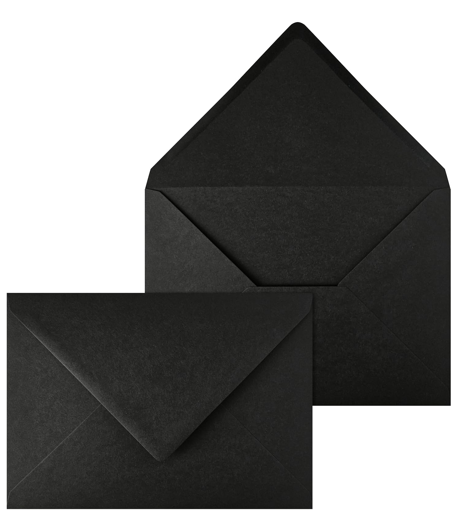 Netuno 50 Large Black envelopes C5 162 x 229 mm 6.4 x 9 in 115gsm Coloured Invitation Envelope Elegant envelopes for A5 Letters Wedding Invitations Greeting Cards documents Postcards