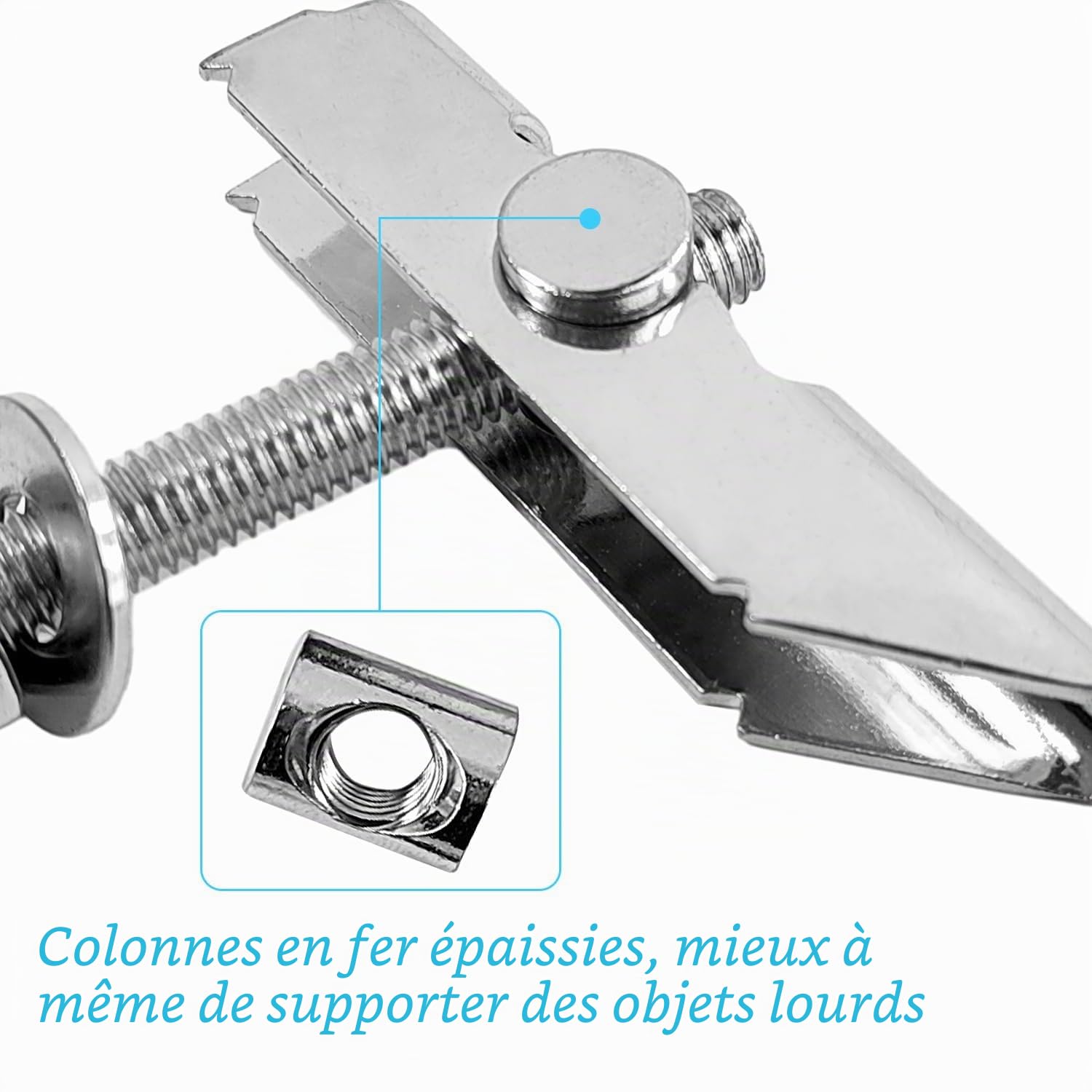 12 Pièces Crochet Plafond, M8 x 100 mm Chevilles Placo Beton Charge Lourde, Fabriqué en Acier au Carbone Galvanisé, Cheville pour Parpaing Creux, Convient aux Murs et Plafond