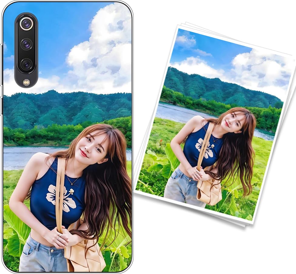 WUACYEAMING Transparente Funda Personalizada para Xiaomi Mi 9 SE Fundas TPU de Silicona Suave | Personalizable con Texto, Fotos e Imágenes | Antigolpes Protector por Encargo Case Cover