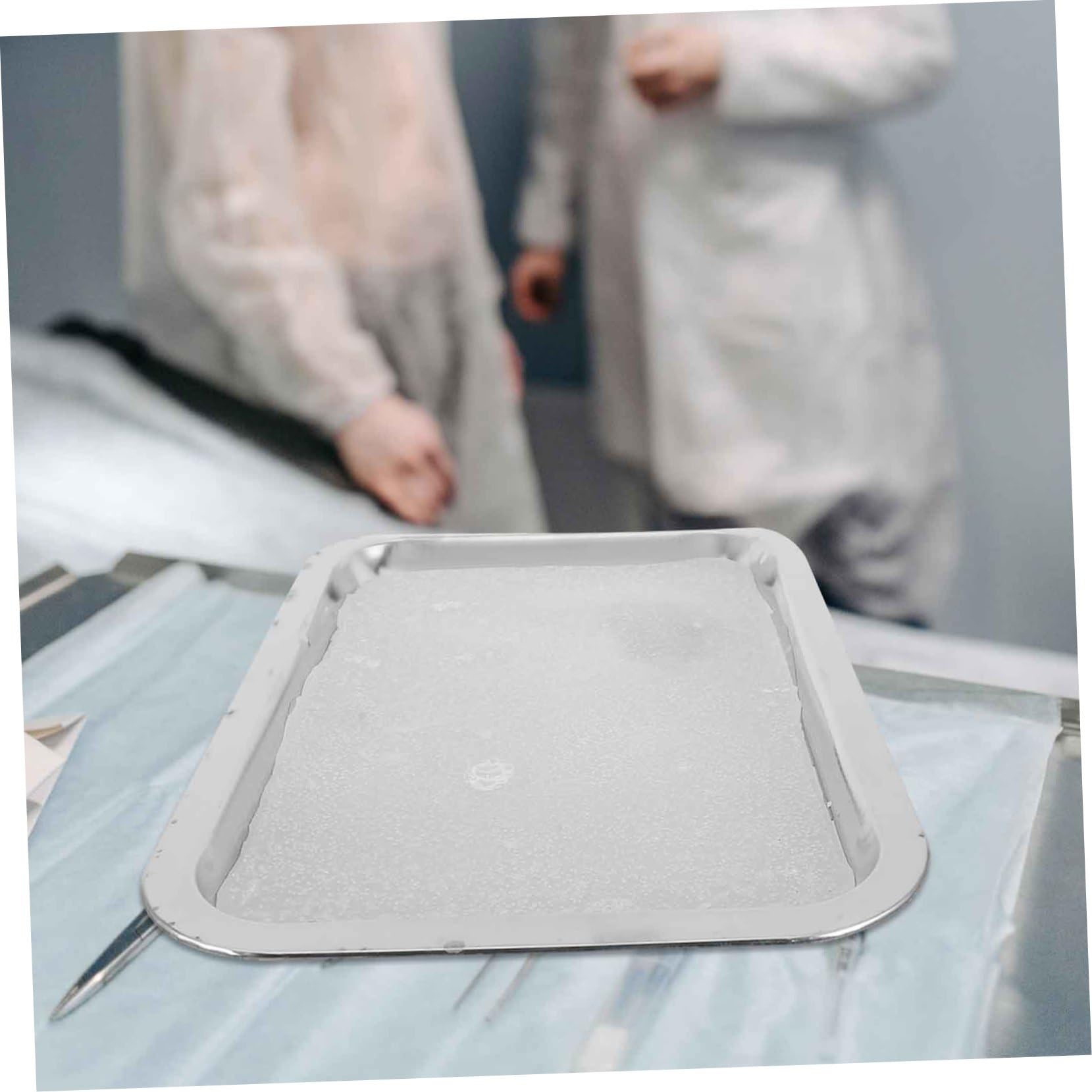ULTECHNOVO Plateau de Laboratoire Facile à Nettoyer en Acier Inoxydable 19x26 Cm, Plateau de Dissection Réutilisable Pratique pour Usage Professionnel et Laboratoire de Biologie