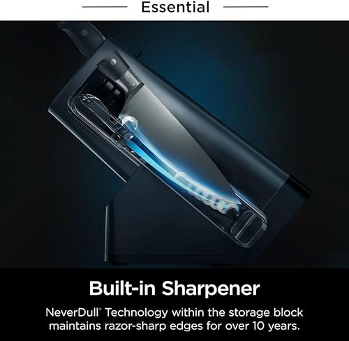 Miniatura 3 de Ninja Foodi NeverDull Essential - Sistema de cuchillos, juego de 10 piezas con afilador integrado, cuchillas de acero inoxidable de alto carbono