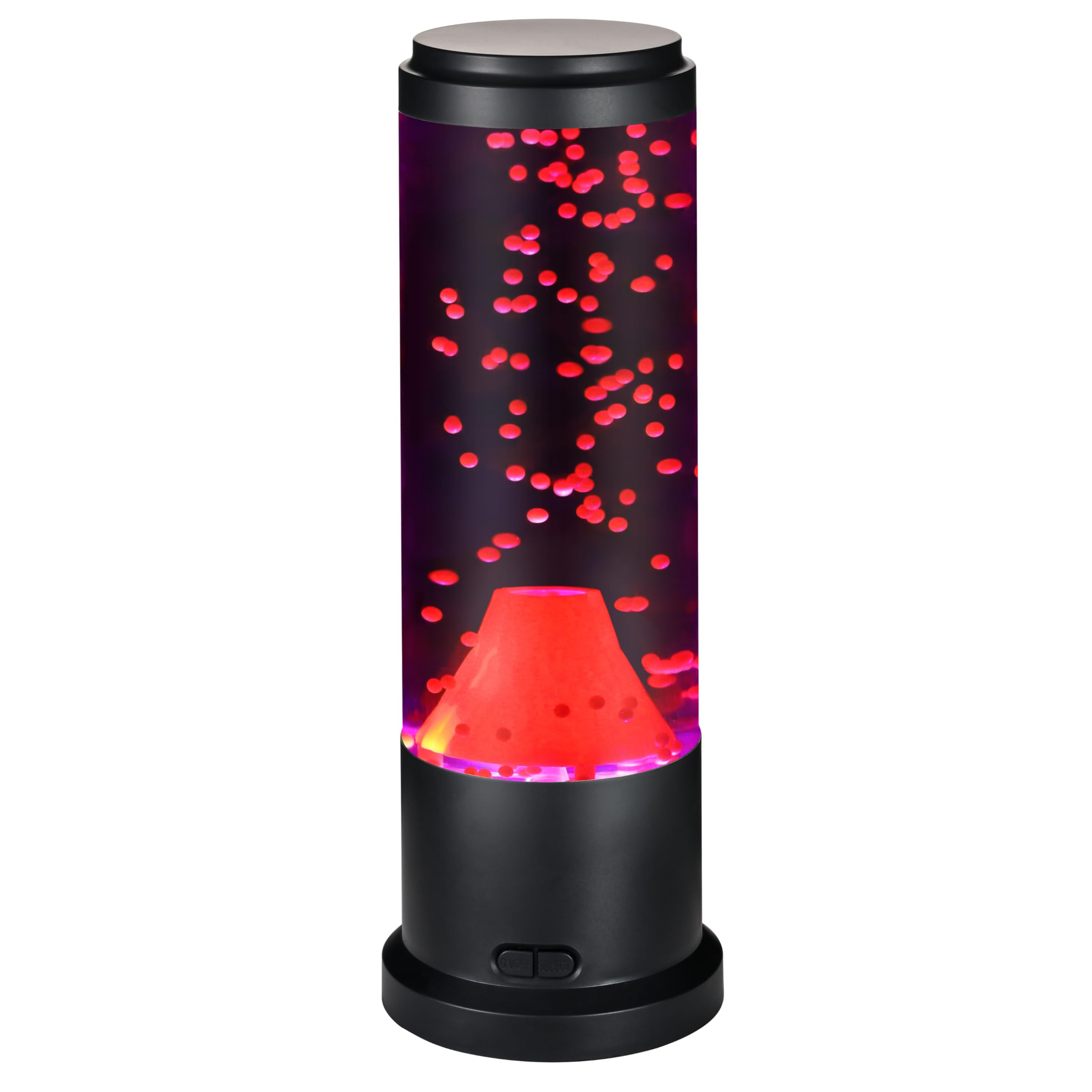 EDIER Volcano Lamp, 11" Auto Color-Changing Sensory Night Light for Kids, USB/Battery Powered Silent Desk Decor for Autism & Stress Relief