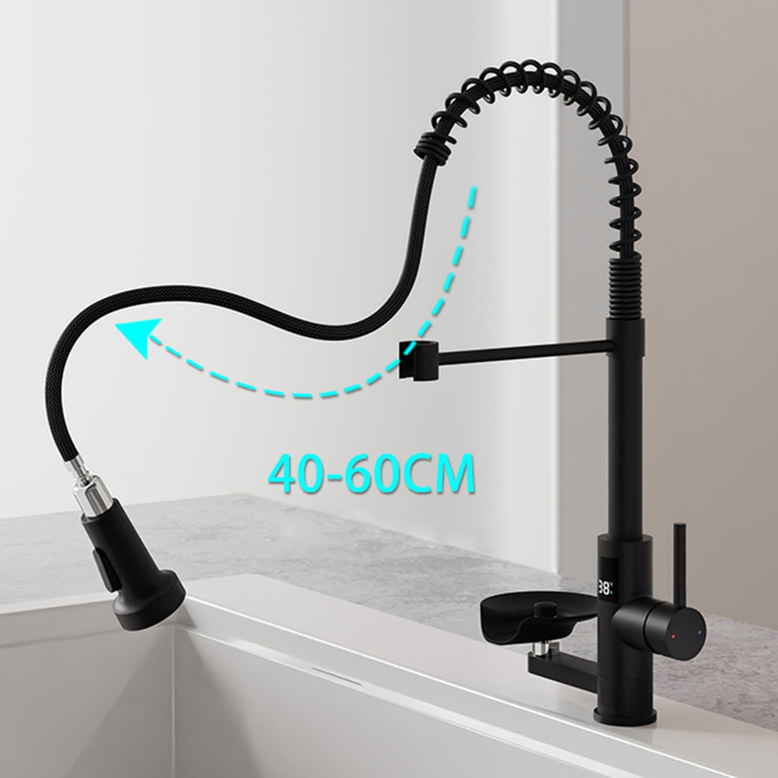 XJTNLB Robinet Capteur Automatique Mitigeur Evier avec Douchette
