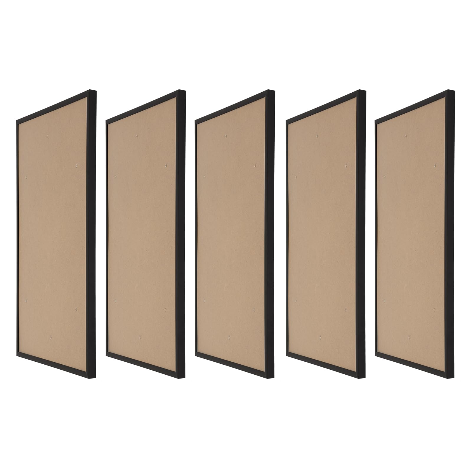 5-częściowy zestaw ramek na zdjęcia, format A3, z 6 bezpiecznymi klamrami | Ramka na przedmioty na ścianę, Shadow Box na zdjęcia, obiekty - 49 x 29,7 x 0,9 cm (czarna)