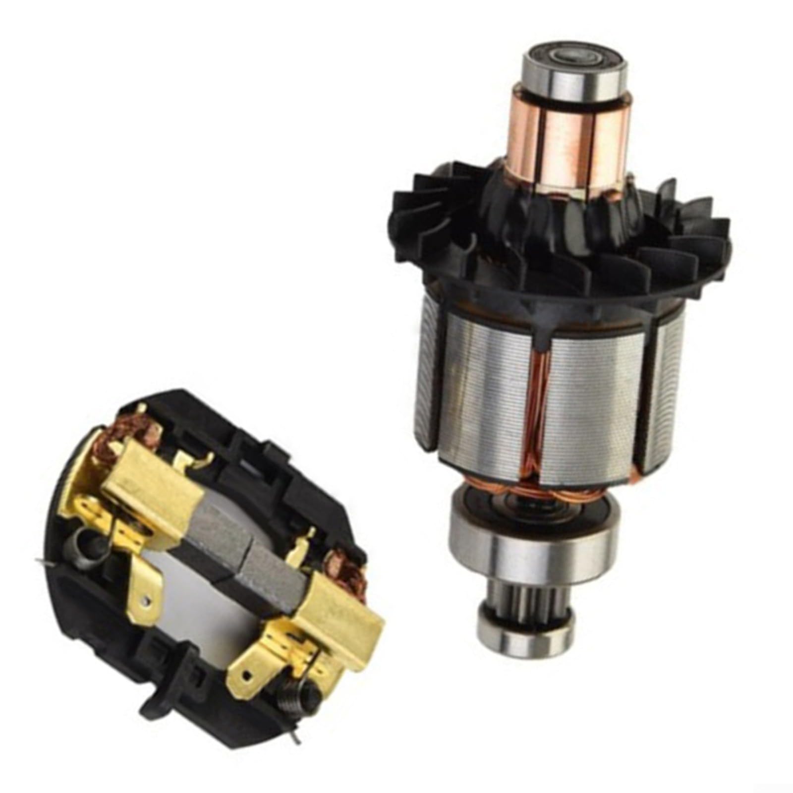 Set di supporti per armatura e spazzole in carbonio, per N392987 N384037, adatto per DCH243, DCH253, DCH254, componenti di ricambio per utensili elettrici, uso in officina