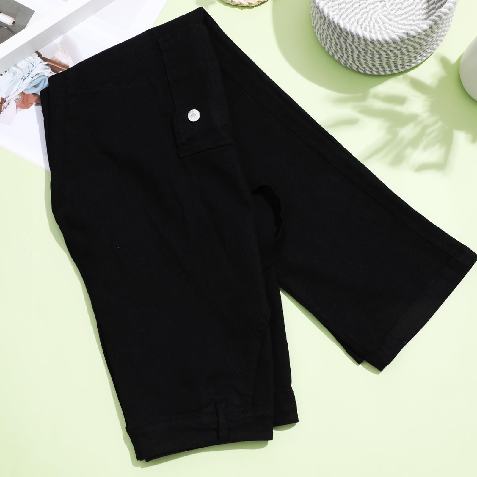 SOIMISS Cargo pour Femme Taille Haute Décontracté Baggy Extensible Jambes Larges avec Poches