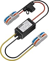 Vista 9 de Convertidor de 24 voltios a 12 voltios reductor con fusible impermeable y bloque de terminales de cable, transformador de 24 V a 12 V 10 A 120 W
