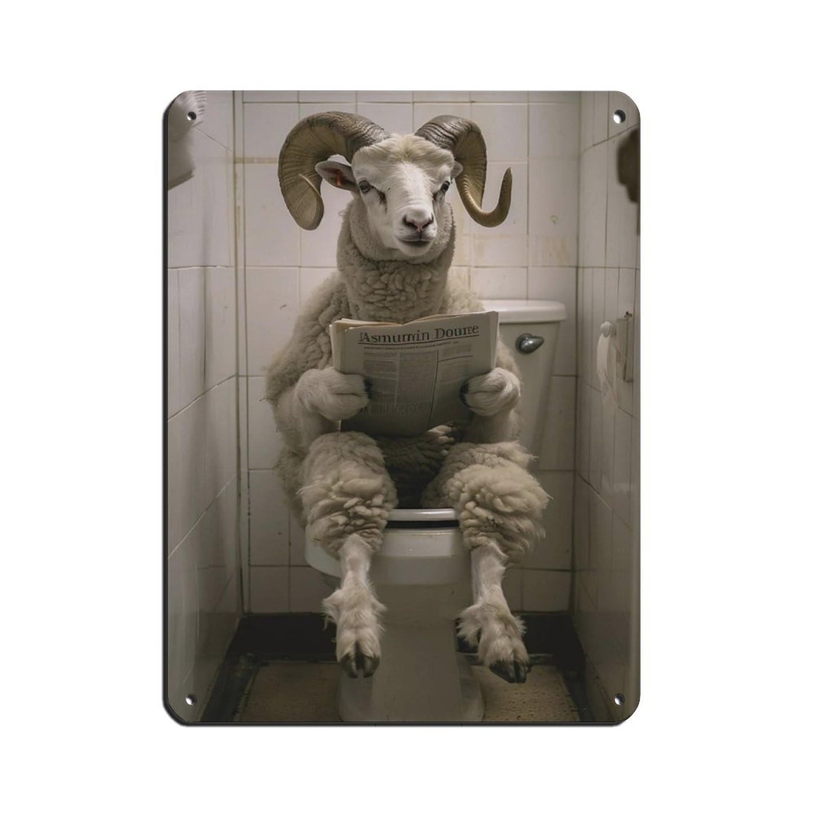 Poster rétro en métal pour en finir avec les murs vides de vos toilettes