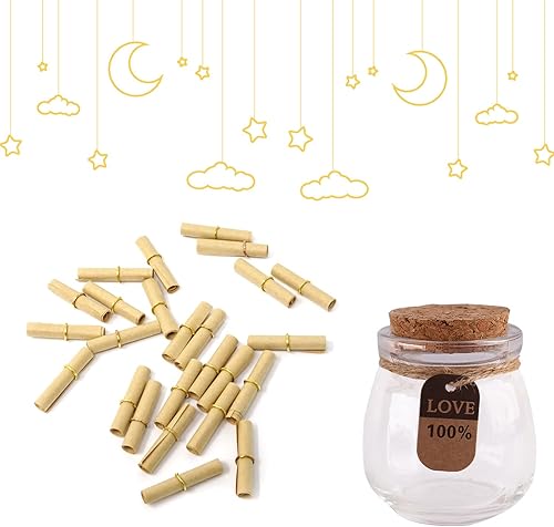 Miniatura 6 de Honbay 200 rollos vintage de papel de San Valentín para escribir en él para cumpleaños, aniversario, San Valentín