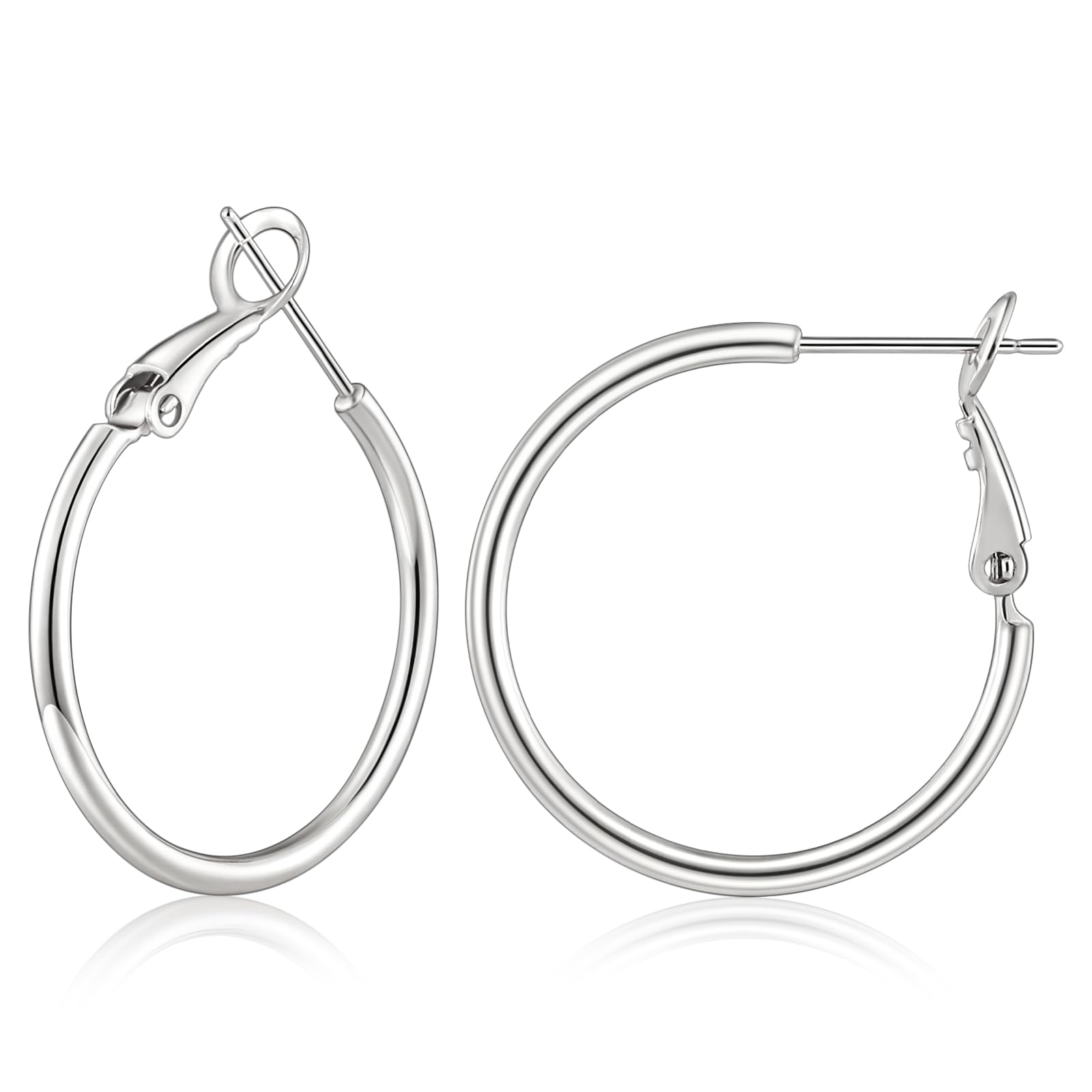 Gacimy Gold Hoop Earrings for Women, 14K Gold Plated Thin Hoops