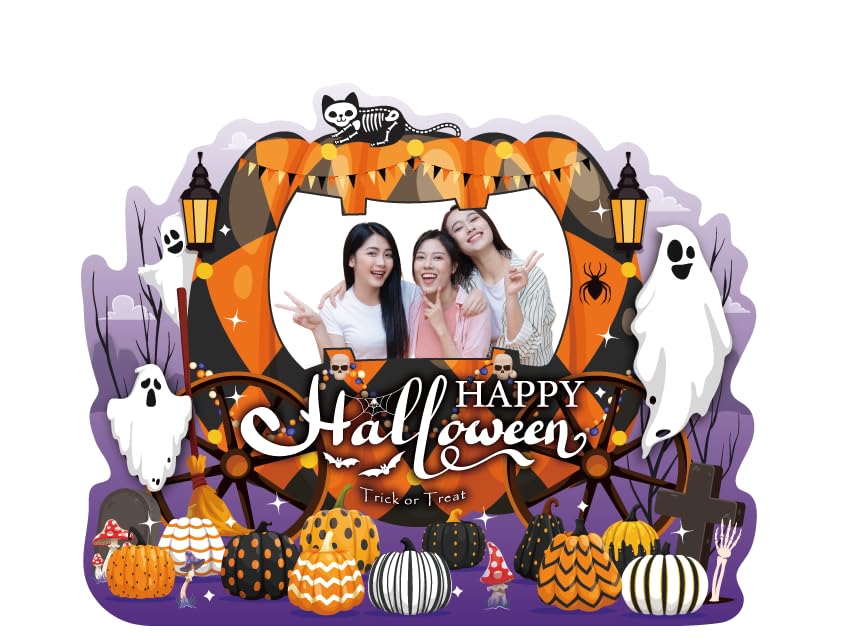 Amazon | 顔出しパネル 顔はめパネル ハロウィン かぼちゃ 馬車