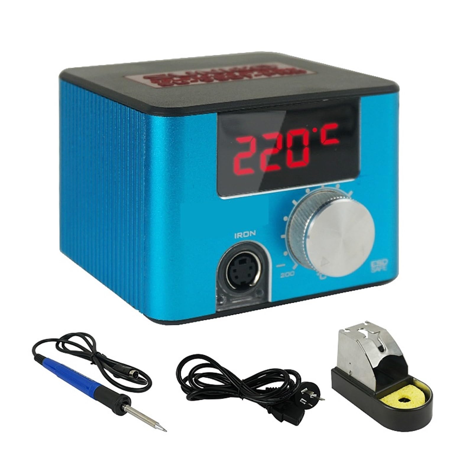 Kit stazione saldatore, Stazione Di Saldatura T12 Portatile 950T Pro Stazioni Di Saldatura For Strumento Di Saldatura Regolabile Antistatica A Temperatura Costante Da 75W riscaldamento rapido(13S3P+XT