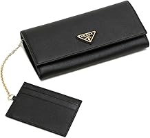 【美品✨】PRADA ブラック バイカラー 二つ折り財布 長財布 レザー Amazon | [Prada] [プラダ] 長財布 レディース 2つ折り レザー 1MH132