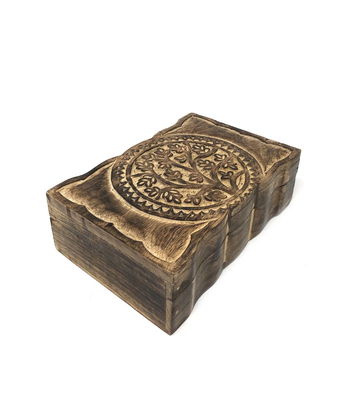 Vrinda® Wooden Hand carved Tree of Life Box 9 inch x 6 inch. by vrinda 3
