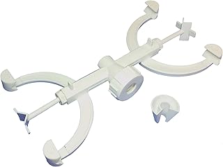 GSC International BCPP-02-6 Double Burette Clamp, Fisher-Type, Polypropylene, Pack of 6