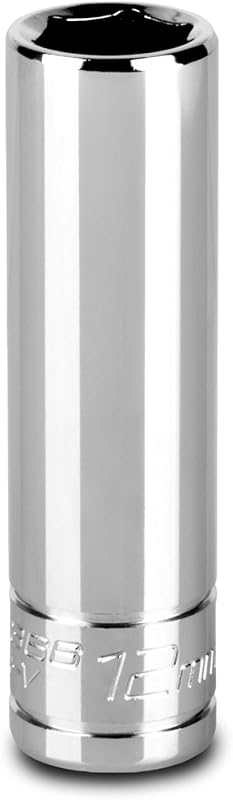Soquete Longo de 12 mm Capri Tools, Encaixe de 3/8 pol. (9,5 mm), 6 Pontos, Métrico