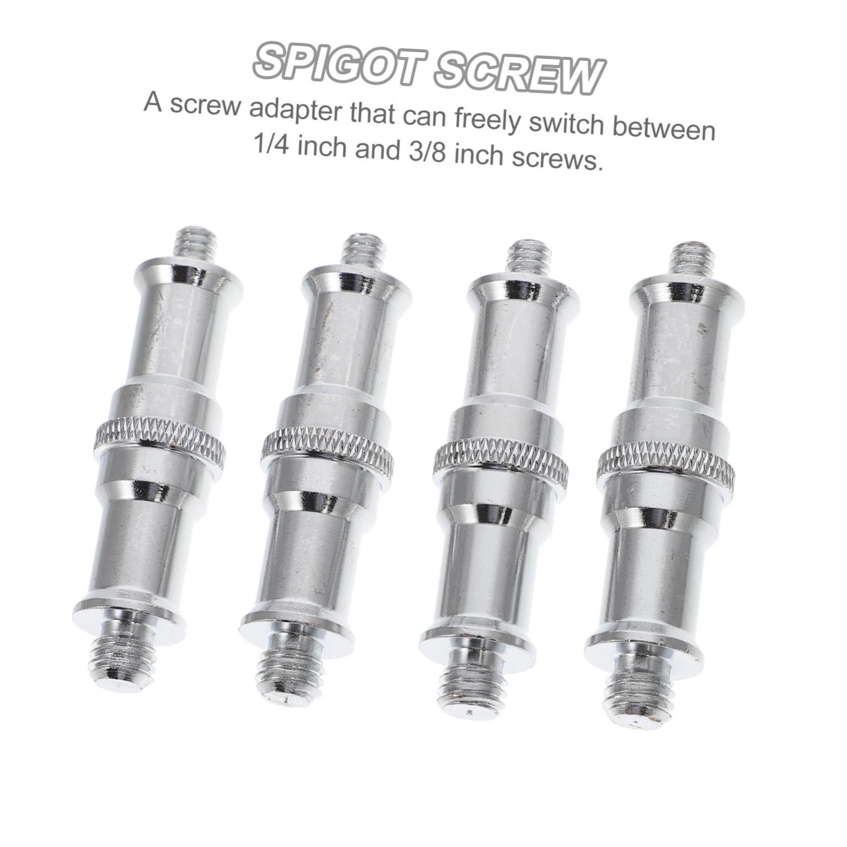 Amazon.com: FELTECHELECTR Adaptador de cardán 4 uds Tornillo Soporte de luz  Adaptador 1/4 a 3/8 Convertidor 1/4 a 3/8 Convertidor Adaptador estándar  Espiga Soporte de rosca Adaptador de tornillo Plata Acero : Electrónica