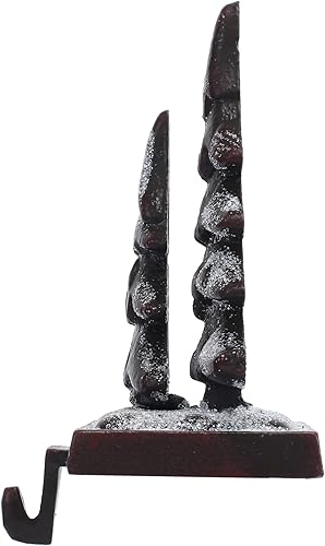 Miniatura 9 de Juego de 2 soportes de calcetines de Navidad para chimenea, mantel de perro, guirnalda de manto, clips para calcetines, ganchos para calcetines,