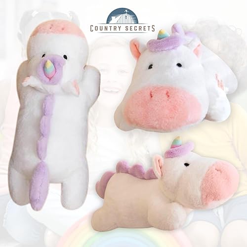 Miniatura 2 de Country Secrets Peluche de unicornio con peso, unicornio de felpa con peso de 2.5 libras, almohada súper suave y linda para niños y adultos, peluche