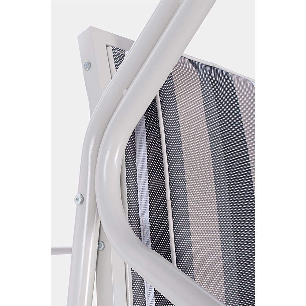 iperbriko Dondolo in Acciaio Due posti Avorio GRELY 145x120x h185 cm