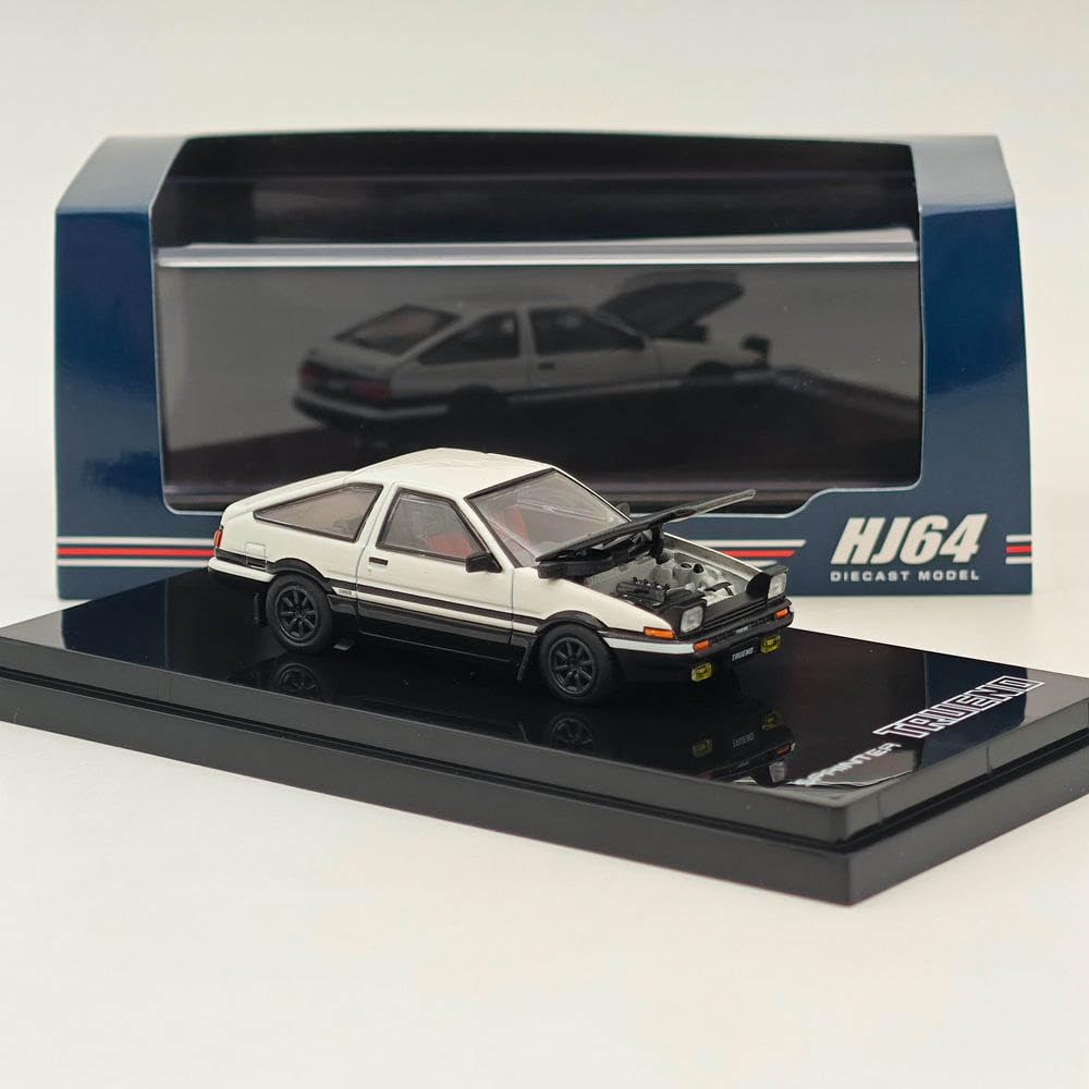 Hobby Japan 1/64 per Sprinter Trueno GT APEX (AE86) JDM Style con cofano in carbonio bianco HJ641052BWB Diecast Model Car Collection Auto Toys Gift